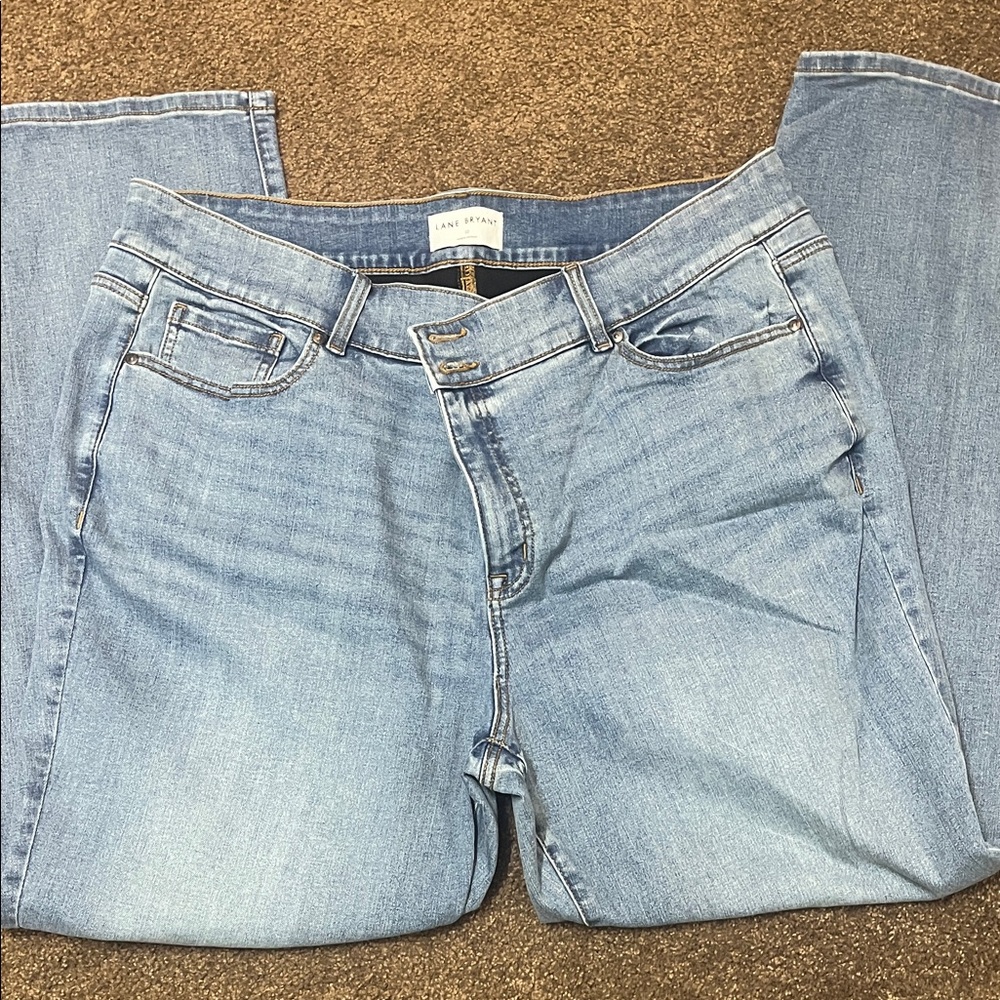 Lane Bryant Women's Straight Leg Jeans in Light Blue